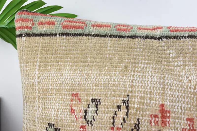 12x24 Beige Cushion Case, Pillow for Sofa, Nautical Throw Cushion, Turkish Pillow, Kilim Pillow Cover, Crochet Pattern Cushion Case, Pillow Case - 2