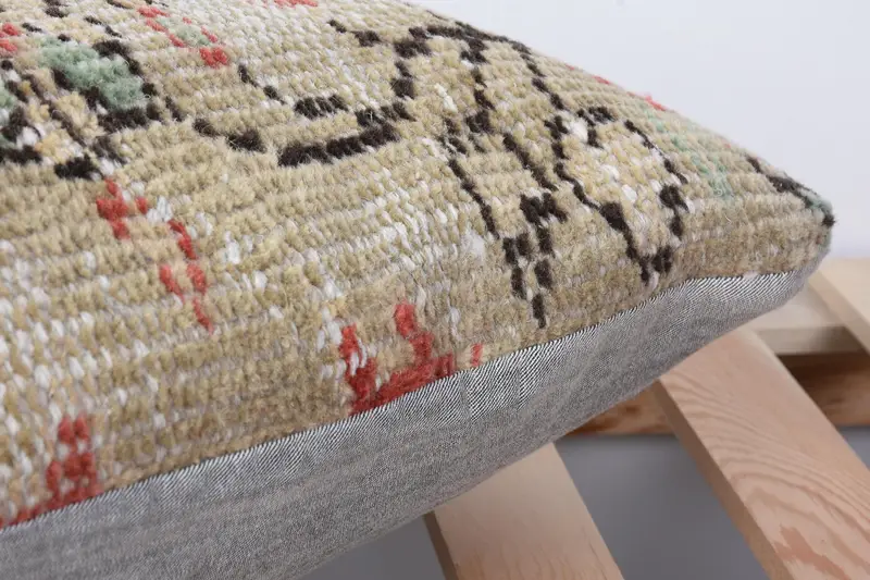 12x24 Beige Cushion Case, Pillow for Sofa, Nautical Throw Cushion, Turkish Pillow, Kilim Pillow Cover, Crochet Pattern Cushion Case, Pillow Case - 7