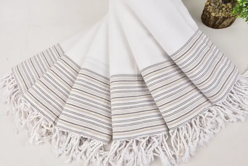 Türk havlu monogramı, monogramlı Türk havlu, 70x40 pamuklu çizgili havlu, düğün hediyesi, Türk banyo havlu, Noel hediyesi, banyo havlu - 4