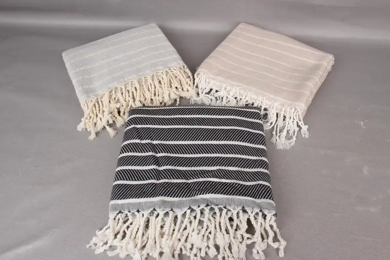 Bridal Shower Gifts, Spa Gift Towel, Bridesmaid Gift, Quick-dry towel, Sand-resistant towel, 70x40 Bamboo Striped Towel, Gym Towel, Beach Towel Bulk - 4
