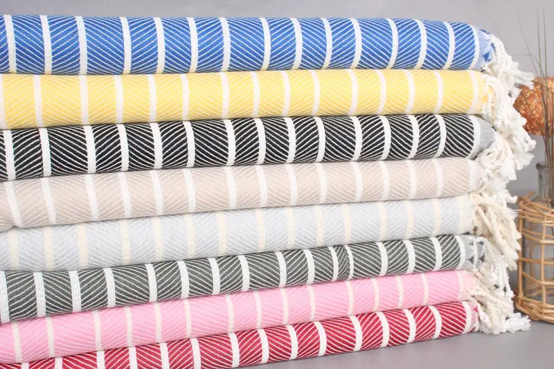 Bridal Shower Gifts, Spa Gift Towel, Bridesmaid Gift, Quick-dry towel, Sand-resistant towel, 70x40 Bamboo Striped Towel, Gym Towel, Beach Towel Bulk - 2