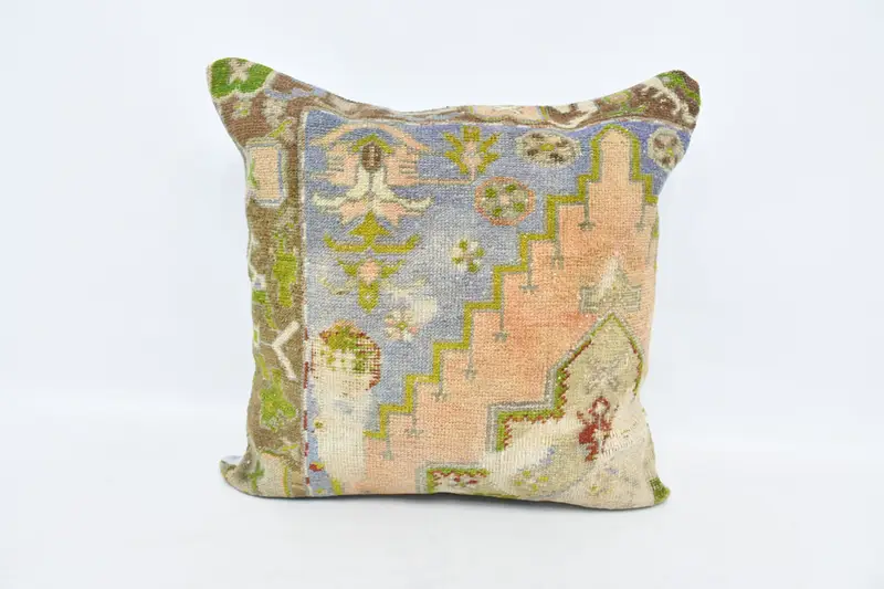 Wholesale Cushion, 28x28 Green Pillow Case, Ethnical Kilim Rug Pillow, Art Deco Cushion Case, Antique Pillows, Pillow, Kilim Pillow Cover - 1