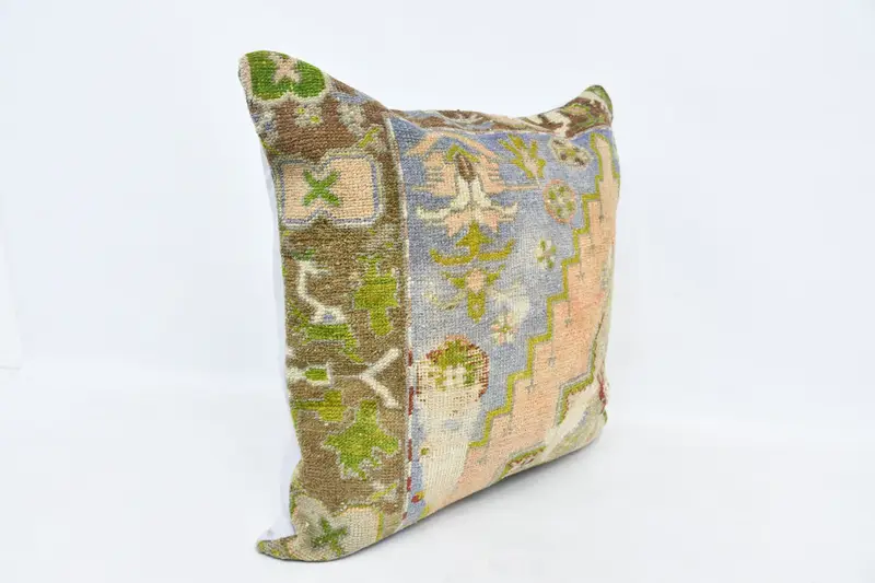Wholesale Cushion, 28x28 Green Pillow Case, Ethnical Kilim Rug Pillow, Art Deco Cushion Case, Antique Pillows, Pillow, Kilim Pillow Cover - 3