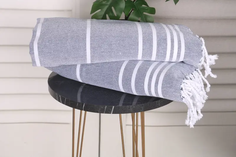 Turkish Hand Towel, Embroidery Towel, 38x18 Cotton Striped Towel, Wedding Day Gift For Bride, Monogram Kitchen Towel, Wedding Favors, Handmade Gift - 3