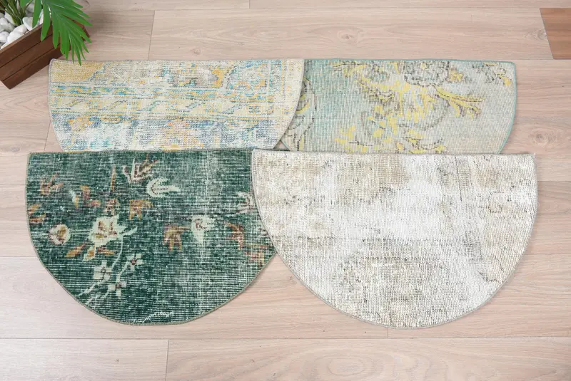 Umweltfreundlicher Vintage-Kelim-Teppich, kleine Fußmatte für den Eingangsbereich