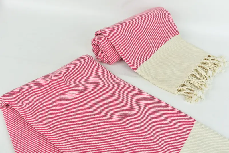 Custom Beach Towel, Best Friend Wedding Gift, Handmade Gift, Christmas Gift, 70x40 Cotton Striped Towel, Yoga Towel, Travel Towel, Embroidered Towel - 7