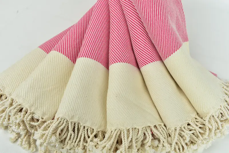Custom Beach Towel, Best Friend Wedding Gift, Handmade Gift, Christmas Gift, 70x40 Cotton Striped Towel, Yoga Towel, Travel Towel, Embroidered Towel - 4