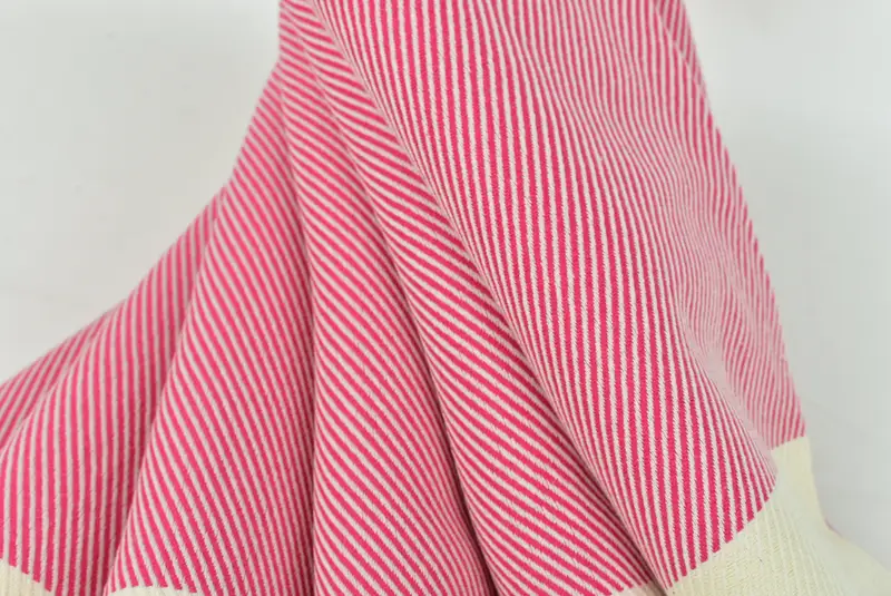 Custom Beach Towel, Best Friend Wedding Gift, Handmade Gift, Christmas Gift, 70x40 Cotton Striped Towel, Yoga Towel, Travel Towel, Embroidered Towel - 5
