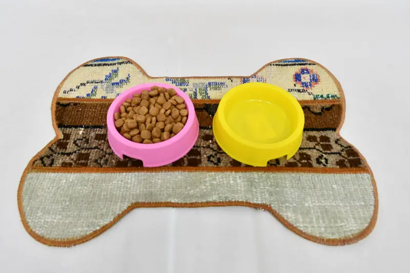 Köpük Dolgulu Orta Yeşil ve Turuncu Pamuklu Evcil Hayvan Matı, Evcil Hayvan Matı