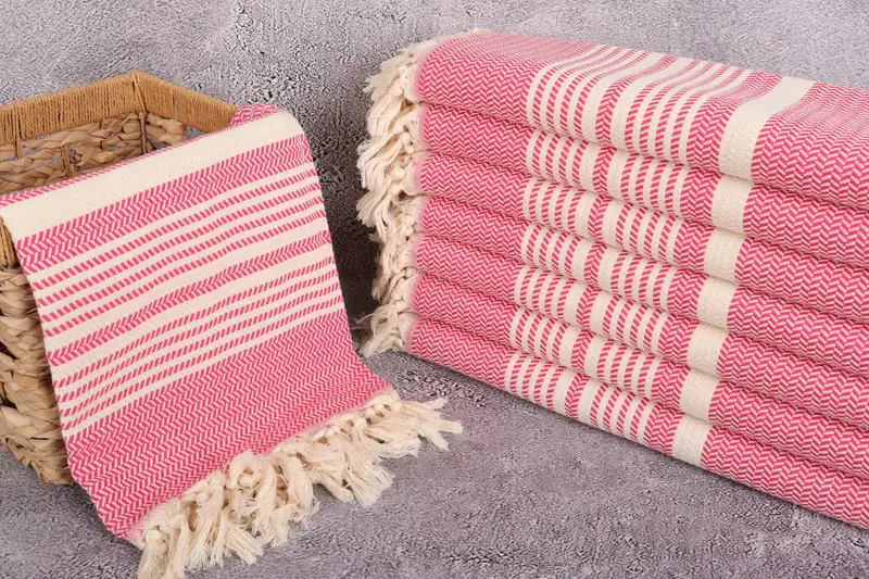 Holiday Towel, Yoga Towel, Gift Towel, 70x40 Cotton Striped Towel, Gifts For Him, Custom Gift, Custom Wedding Gift, Handwoven Turkish bath towel - 3