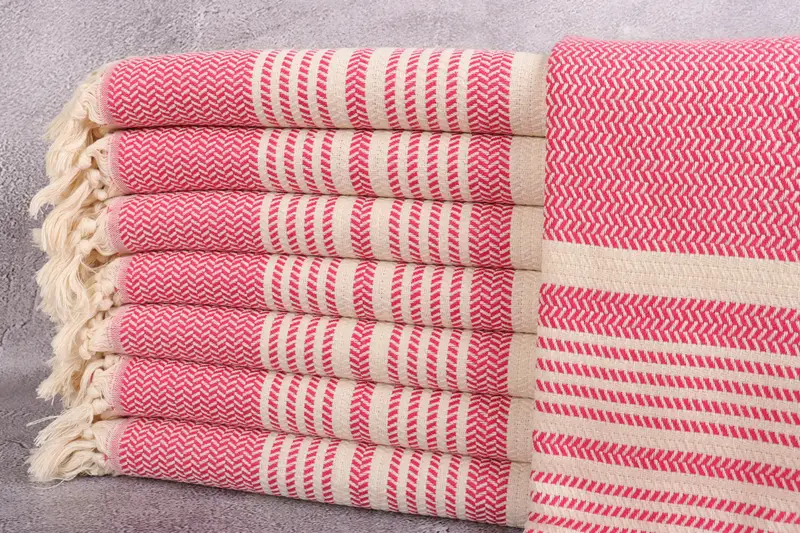 Holiday Towel, Yoga Towel, Gift Towel, 70x40 Cotton Striped Towel, Gifts For Him, Custom Gift, Custom Wedding Gift, Handwoven Turkish bath towel - 1