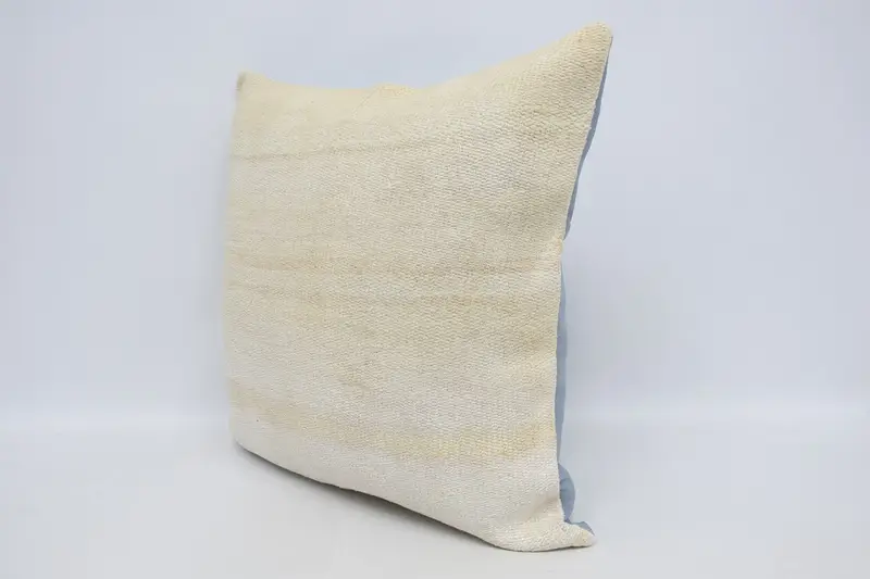 Kilim Pillow, Wool Kilim Pillow Cushion Case, Antique Pillows, Throw Kilim Pillow, Pillow Case, 28x28 White Pillow Cover, Boho Throw Pillow Sham - 4