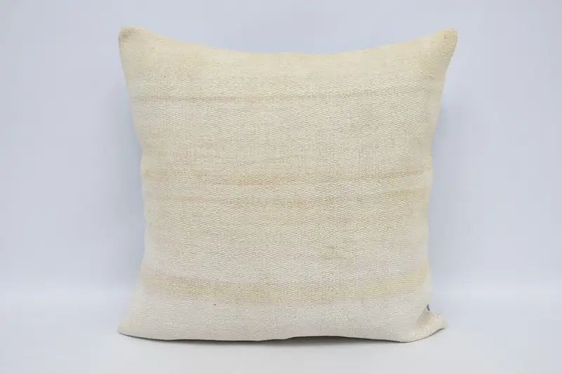 Kilim Pillow, Wool Kilim Pillow Cushion Case, Antique Pillows, Throw Kilim Pillow, Pillow Case, 28x28 White Pillow Cover, Boho Throw Pillow Sham - 1