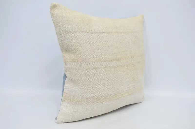 Kilim Pillow, Wool Kilim Pillow Cushion Case, Antique Pillows, Throw Kilim Pillow, Pillow Case, 28x28 White Pillow Cover, Boho Throw Pillow Sham - 3