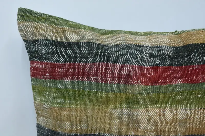 Pillow for Sofa, Ethnical Kilim Rug Pillow, Comfy Throw Cushion Cover, 24x24 Green Pillow Cover, Vintage Kilim Pillow, Pet Pillow Sham, Pillow Sham - 2