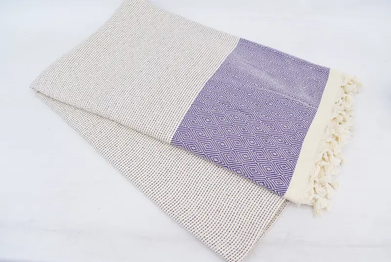 Bridal Shower Gift, Wedding Anniversary Gift, Tablecloth, Throw Blanket, Home Gift, Custom Shower Curtain, 104x80 Cotton Diamond Towel - 4