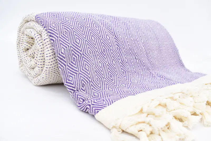 Bridal Shower Gift, Wedding Anniversary Gift, Tablecloth, Throw Blanket, Home Gift, Custom Shower Curtain, 104x80 Cotton Diamond Towel - 3