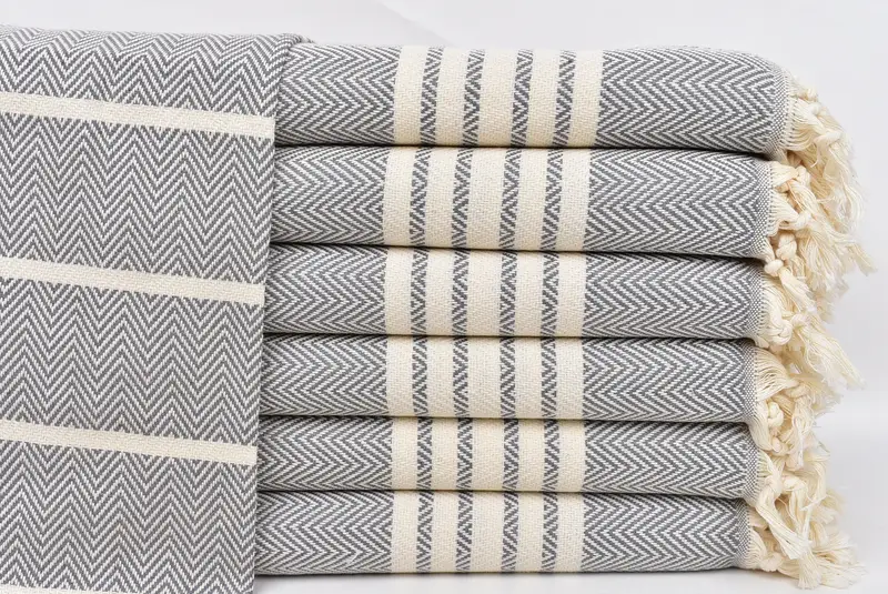 Personalized Hand Towel, Bridesmaid Gifts, Bachelorette Party Gifts, Small Bath Towels, 40x20 Cotton Striped Towel, Gift For Him, Handmade Gift - 1