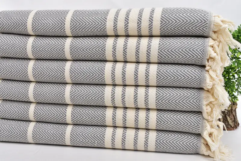 Personalized Hand Towel, Bridesmaid Gifts, Bachelorette Party Gifts, Small Bath Towels, 40x20 Cotton Striped Towel, Gift For Him, Handmade Gift - 3