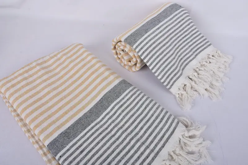 Custom Wedding Gift, Oversized Beach Towel, Unique Gift, Bachelor Gifts, Bachelorette Party Favors, 68x40 Cotton Striped Terry Towel, Organic Towel - 7