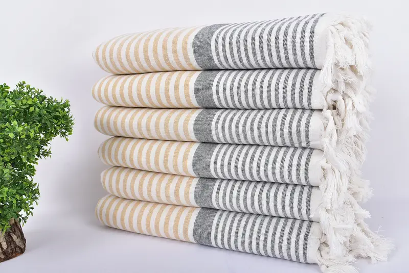 Custom Wedding Gift, Oversized Beach Towel, Unique Gift, Bachelor Gifts, Bachelorette Party Favors, 68x40 Cotton Striped Terry Towel, Organic Towel - 3