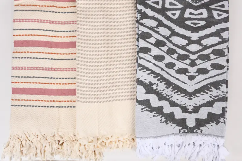 Personalized Gifts, Housewarming Gift, 80x60 Cotton Set of 5 Towel, Turkish Blanket, Turkish Bedspread, Organic Beach Blanket, Unique Gift - 8