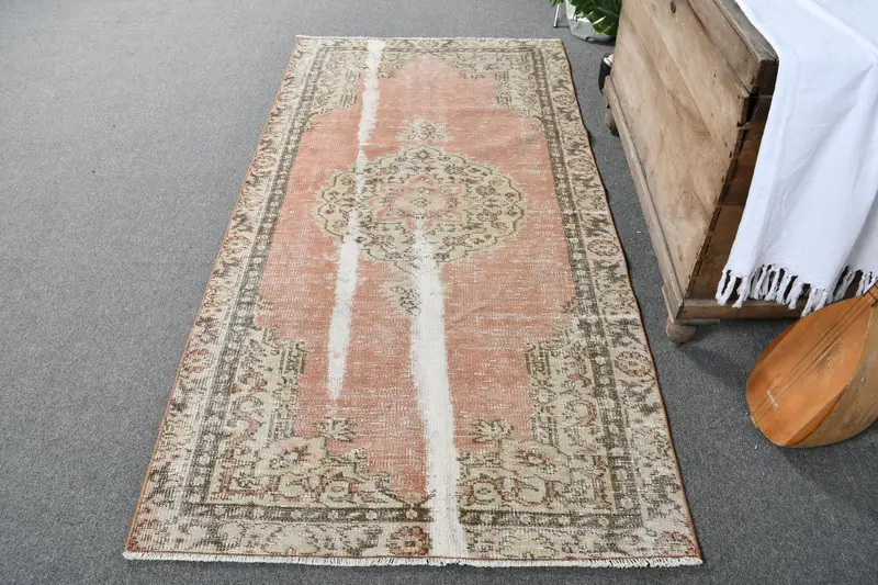 Kırmızı Ombré Halı, 3,6x7 ft Zarif Kırmızı-Yeşil Vurgulu