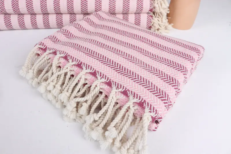 70x40 Cotton Herringbone Towel, Sand-free towel, Scarf Towel, Handmade Gift, Bridal Shower Gifts, Custom Wedding Gift, Oversized Beach Towel - 5