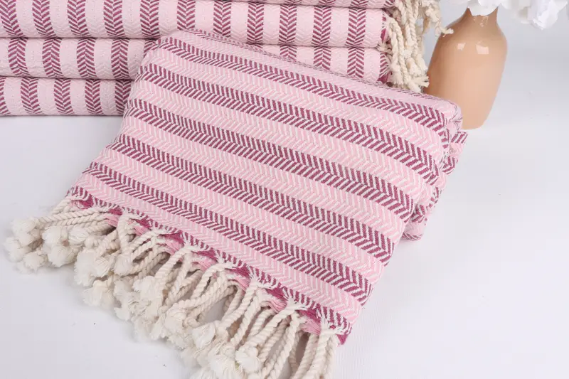 70x40 Cotton Herringbone Towel, Sand-free towel, Scarf Towel, Handmade Gift, Bridal Shower Gifts, Custom Wedding Gift, Oversized Beach Towel - 4
