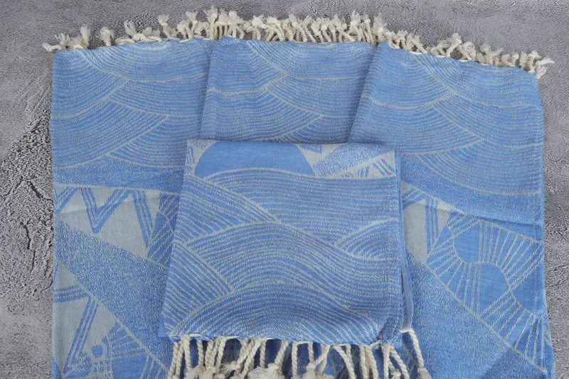 Custom Hand Towel, Beach Theme Wedding Gift, Bridesmaid Gifts, Personalized Hand Towel, Wedding For Favor, 36x18 Cotton Striped Design Towel - 5