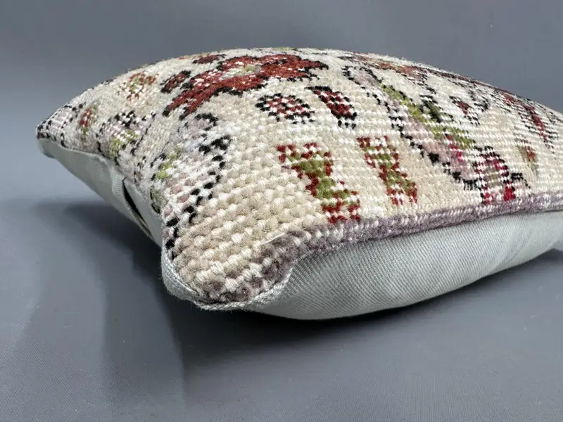 Cushion Cover, 12x20 Beige Cushion, One Of A Kind Pillow Sham, Authentic Pillow, Ethnical Kilim Rug Pillow, Throw Kilim Pillow, Gift Pillow - 6