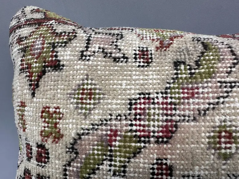 Cushion Cover, 12x20 Beige Cushion, One Of A Kind Pillow Sham, Authentic Pillow, Ethnical Kilim Rug Pillow, Throw Kilim Pillow, Gift Pillow - 5