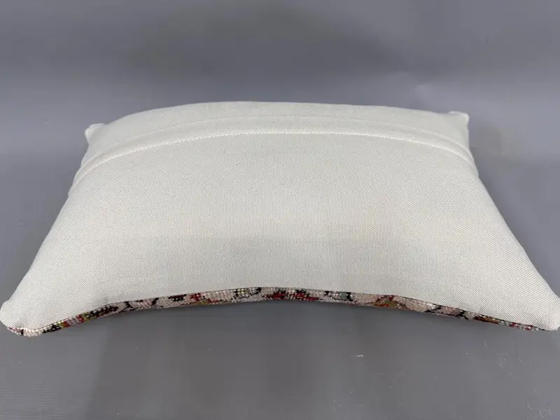 Cushion Cover, 12x20 Beige Cushion, One Of A Kind Pillow Sham, Authentic Pillow, Ethnical Kilim Rug Pillow, Throw Kilim Pillow, Gift Pillow - 7