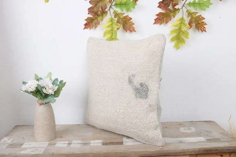 Home Decor Pillow, Indoor Cushion, Cushion, 14x14 White Pillow Cover, Pillow for Couch, Office Chair Pillow, Interior Designer Pillow - 4