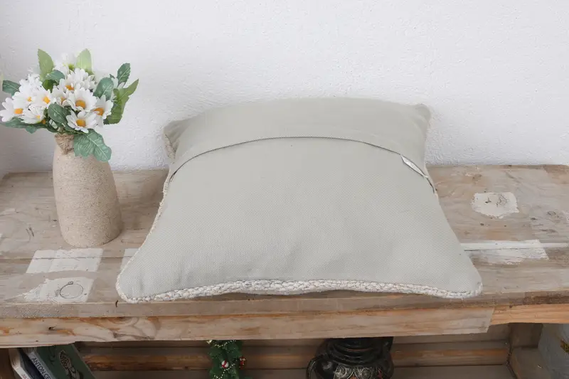 Home Decor Pillow, Indoor Cushion, Cushion, 14x14 White Pillow Cover, Pillow for Couch, Office Chair Pillow, Interior Designer Pillow - 7