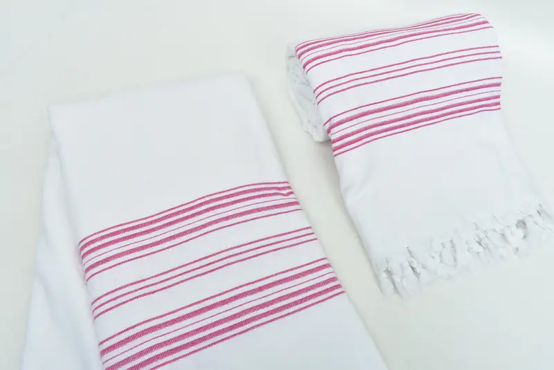Housewarming Gift, Turkish hand towel, Beach Theme Bachelorette Party Gifts, 70x40 Cotton Striped Terry Towel, Fouta towel, Maid Of Honor Gift - 7