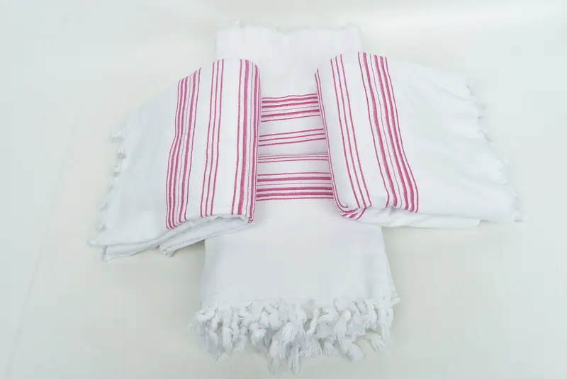 Housewarming Gift, Turkish hand towel, Beach Theme Bachelorette Party Gifts, 70x40 Cotton Striped Terry Towel, Fouta towel, Maid Of Honor Gift - 6