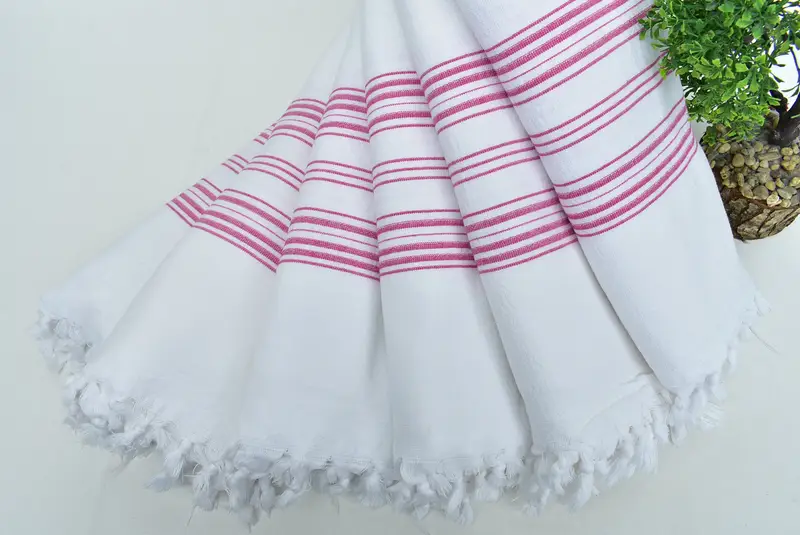 Housewarming Gift, Turkish hand towel, Beach Theme Bachelorette Party Gifts, 70x40 Cotton Striped Terry Towel, Fouta towel, Maid Of Honor Gift - 4