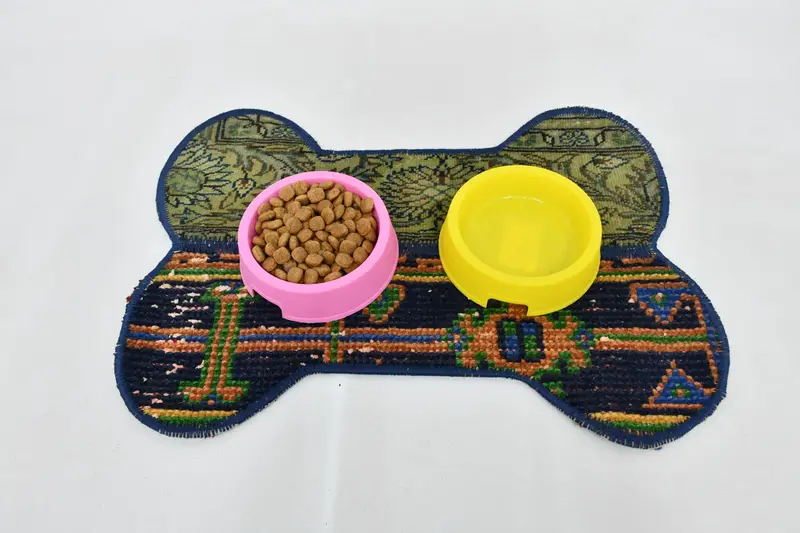 Köpük Dolgulu, Rahat Mavi ve Kahverengi Pamuklu Evcil Hayvan Matı, Evcil Hayvan Yastığı