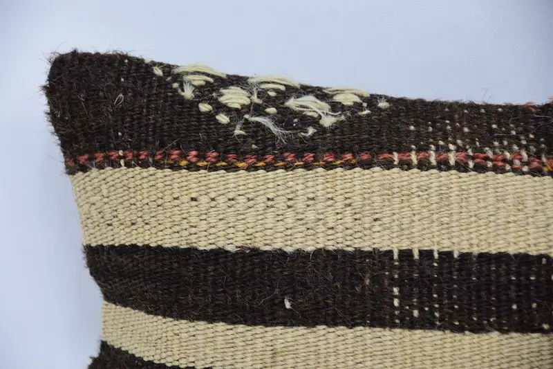 Interior Designer Pillow, Vintage Kilim Pillow, Neutral Throw Cushion Case, 8x16 Brown Pillow Cover, Kilim Pillow, Pillow Sham - 2