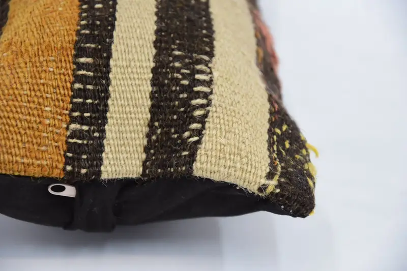Interior Designer Pillow, Vintage Kilim Pillow, Neutral Throw Cushion Case, 8x16 Brown Pillow Cover, Kilim Pillow, Pillow Sham - 5