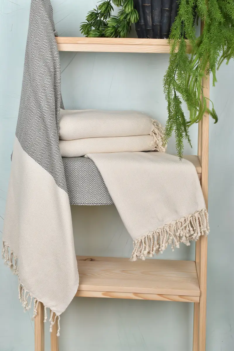 Quick-dry peshtemal, 70x36 Cotton Zig zag Towel, Monogrammed Turkish Towel, Bachelorette Party Gifts, Wedding Gift, Personalized Gift For Her - 7