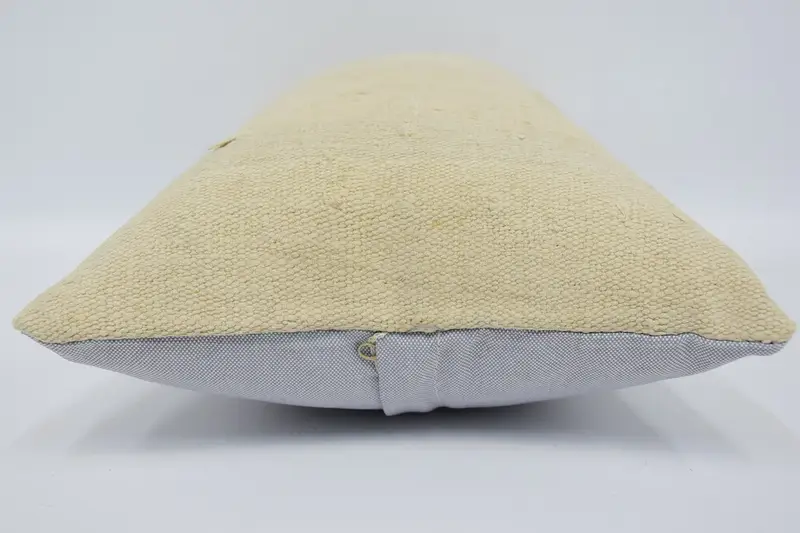 Pillow for Couch, 12x20 Beige Cushion Case, Cushion, Tapestry Pillow Cover, Ethnic Throw Pillow Cover, Handmade Kilim Cushion, Vintage Pillow - 5
