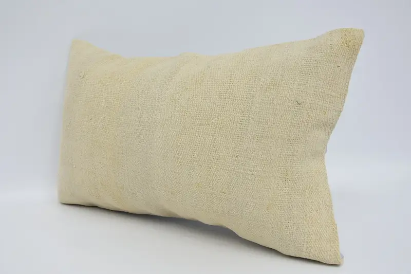 Pillow for Couch, 12x20 Beige Cushion Case, Cushion, Tapestry Pillow Cover, Ethnic Throw Pillow Cover, Handmade Kilim Cushion, Vintage Pillow - 4