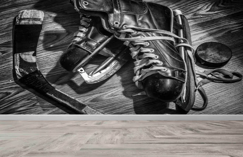 Zarif Baskılı Duvar Kağıdı: Ona Hokey Temalı Hediye, Ofis Dekoru