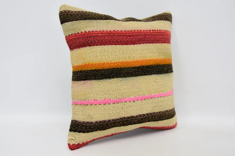 Home Decor Pillow, 12x12 Beige Pillow, Cushion Case, Antique Pillows, Nautical Throw Cushion Case, Pillow for Couch, Ottoman Pillow Cover - 3