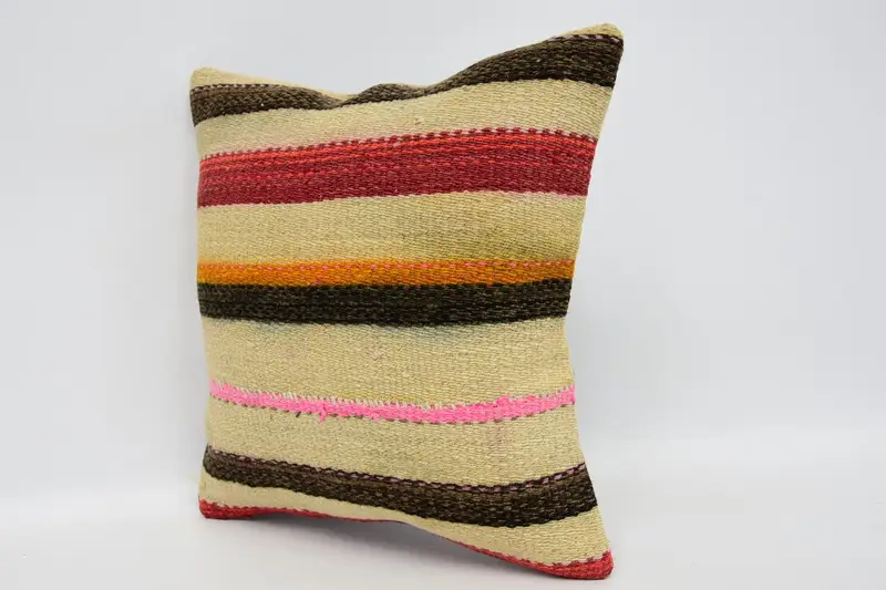 Home Decor Pillow, 12x12 Beige Pillow, Cushion Case, Antique Pillows, Nautical Throw Cushion Case, Pillow for Couch, Ottoman Pillow Cover - 4