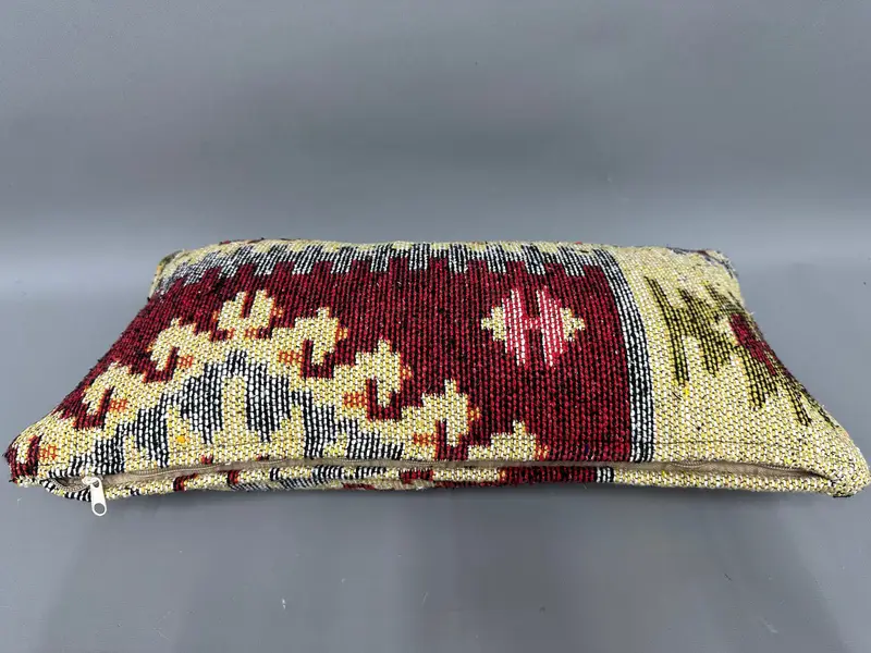 10x20 Red Pillow, Pillow for Couch, Pillow Cover, One Of A Kind Pillow Cover, Morroccon Kilim Cushion Pillow Case, Vintage Pillow, Turkish Pillow - 7