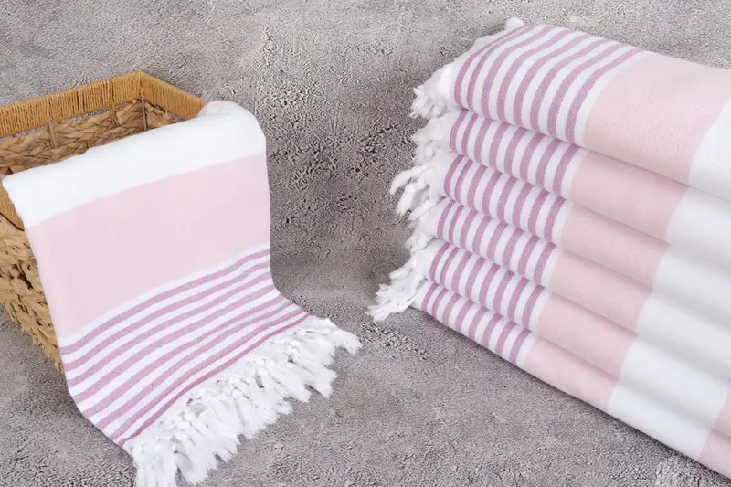 Yoga Towel, Personalized Towel, Wedding Gift Ideas, Home Decor Gifts, Sand-resistant towel, Turkish Bath Towel USA, 68x36 Cotton Striped Terry Towel - 3