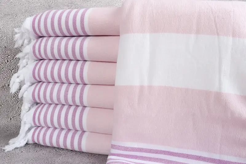 Yoga Towel, Personalized Towel, Wedding Gift Ideas, Home Decor Gifts, Sand-resistant towel, Turkish Bath Towel USA, 68x36 Cotton Striped Terry Towel - 1